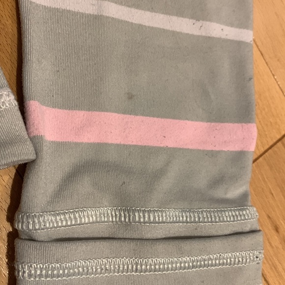 Lululemon Forme Jacket Cuffins Pop Stripe Heathered Dune / Barely Pink -size 10 - Picture 5 of 16